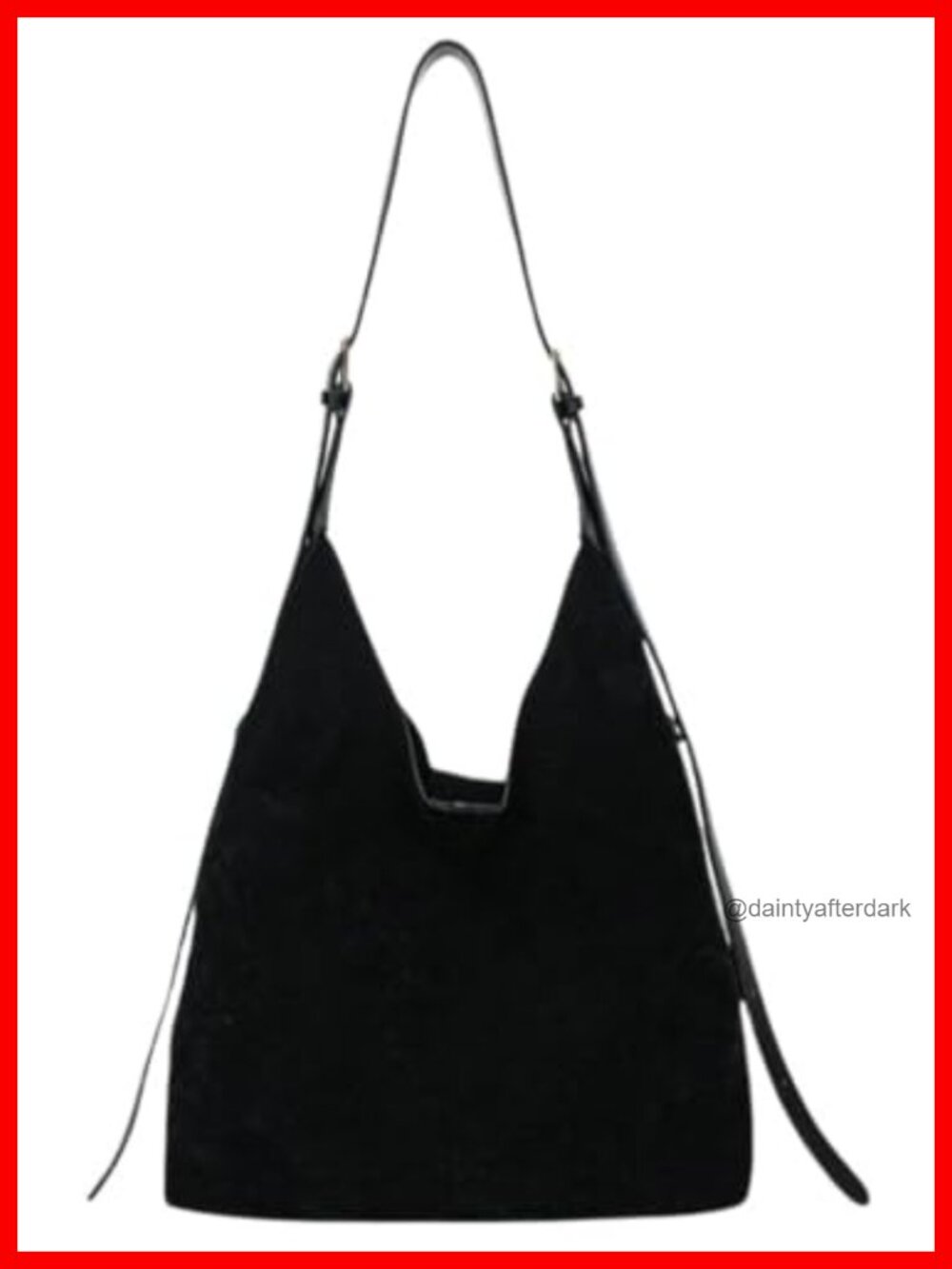 Faux Suede Hobo Bag Slouchy Crossbody Shoulder Purse for Women